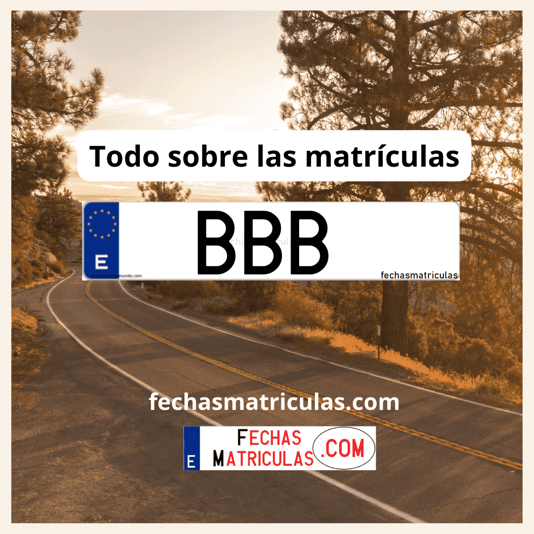 Matrícula de coche BBB