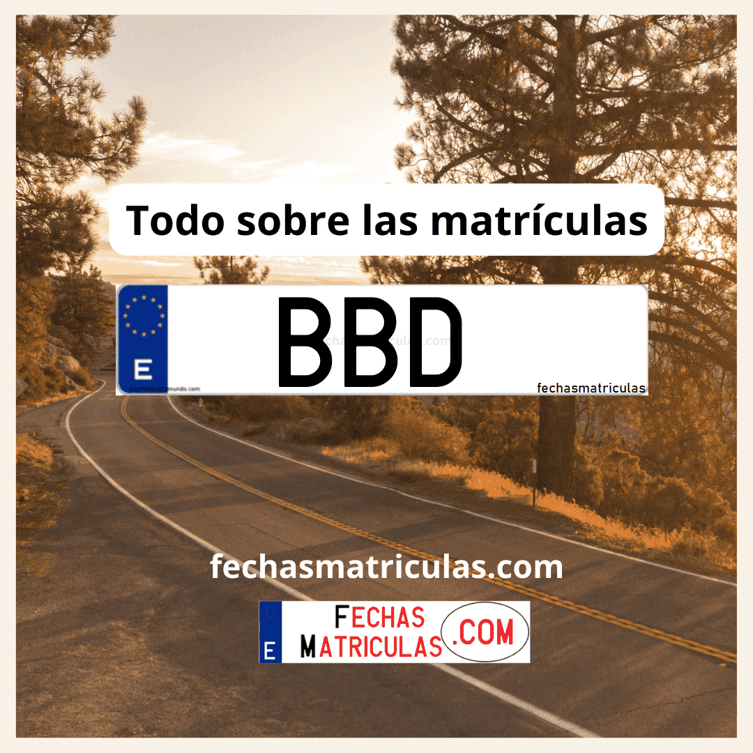 Matrícula de coche BBD