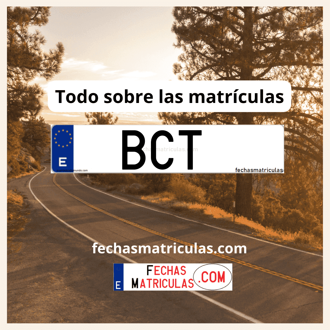 Matrícula de coche BCT