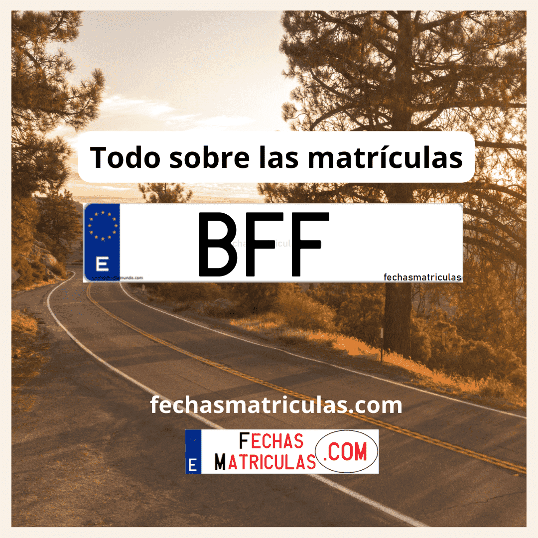 Matrícula de coche BFF