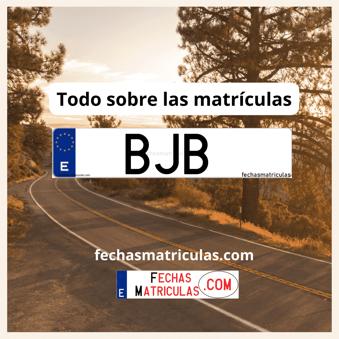 Matrícula de coche BJB