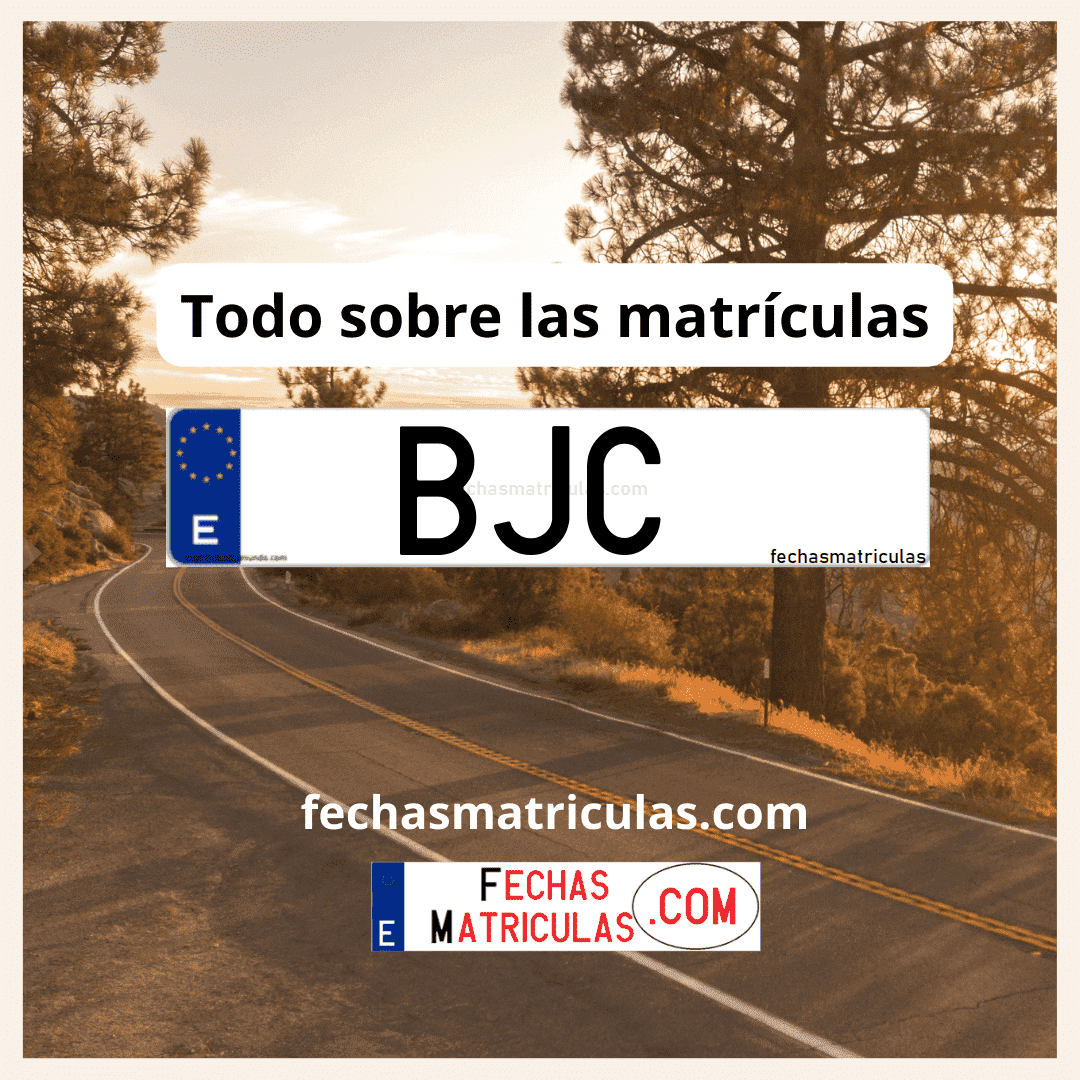 Matrícula de coche BJC