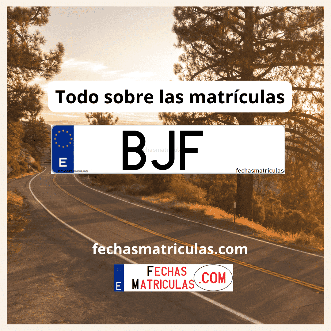 Matrícula de coche BJF