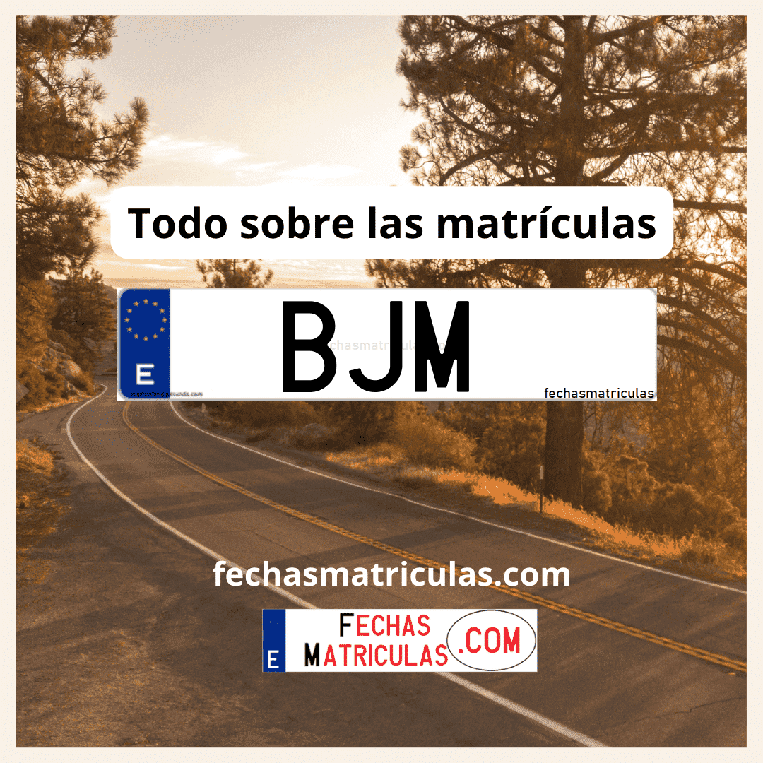 Matrícula de coche BJM