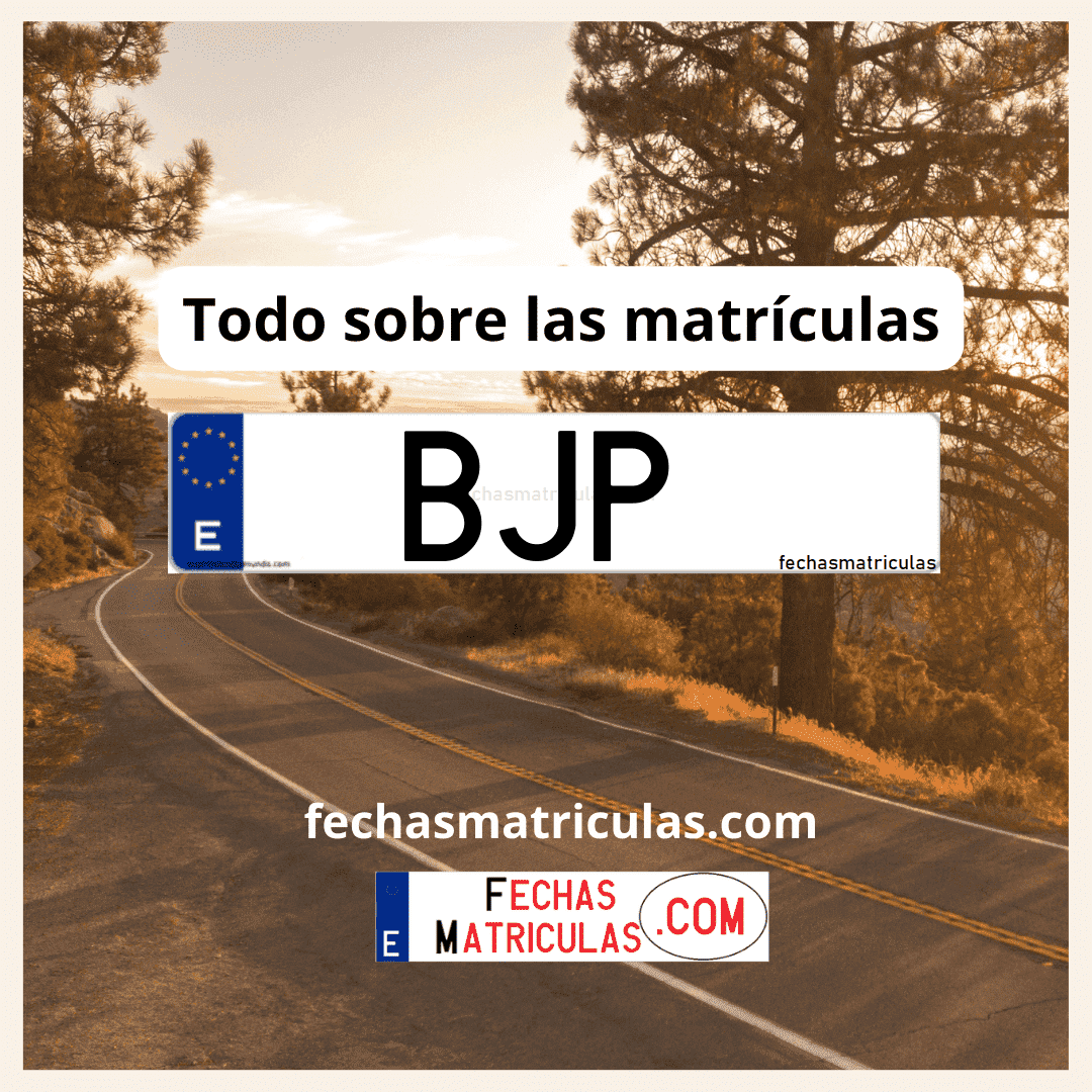 Matrícula de coche BJP