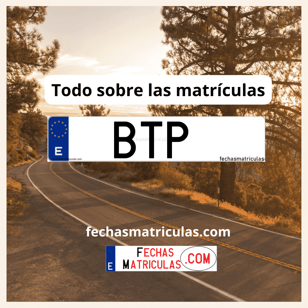 Matrícula de coche BTP