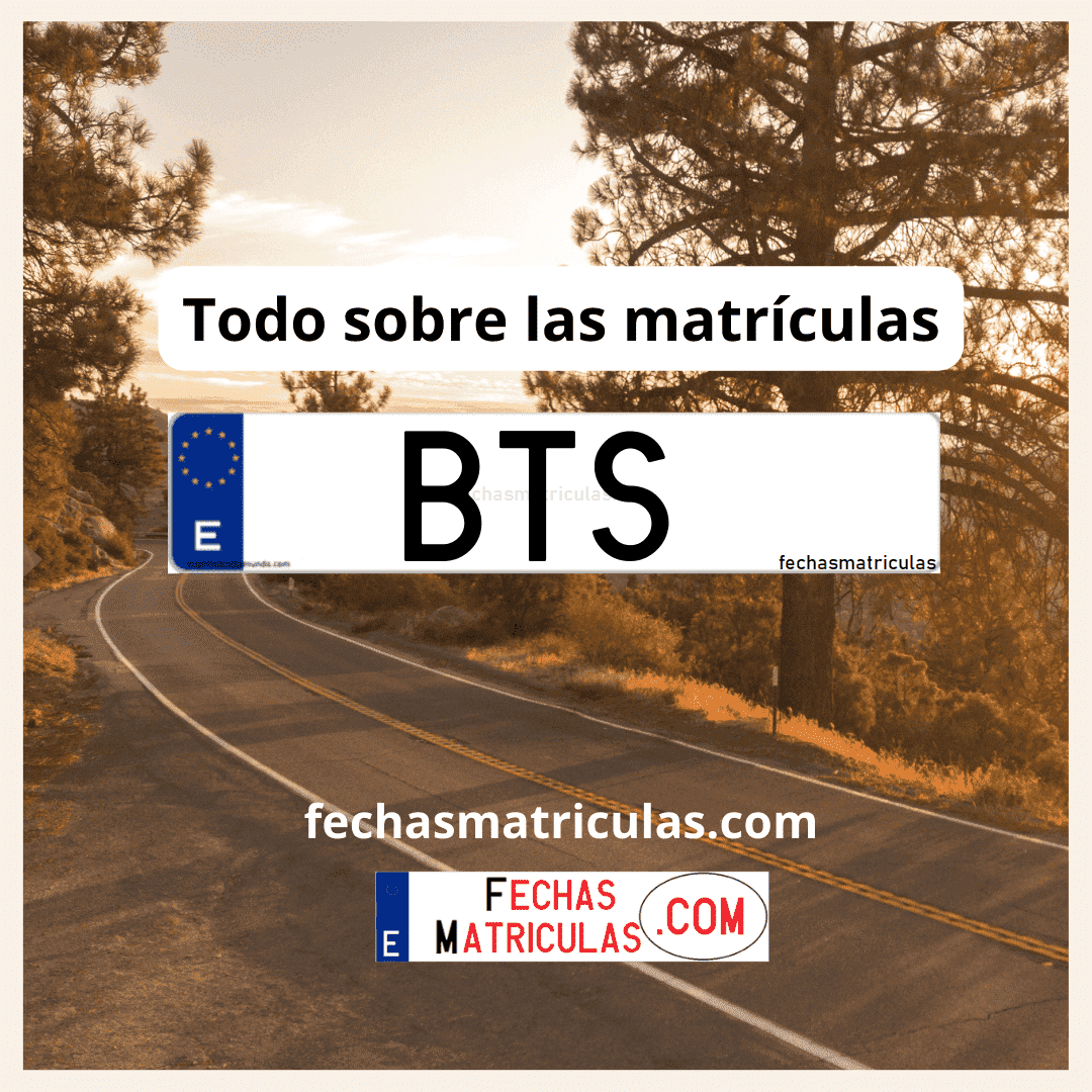 Matrícula de coche BTS