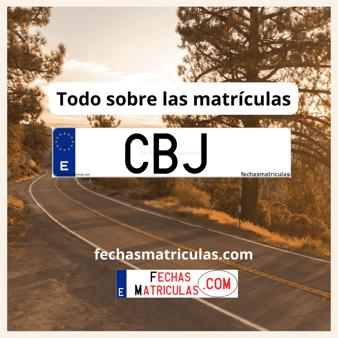 Matrícula de coche CBJ