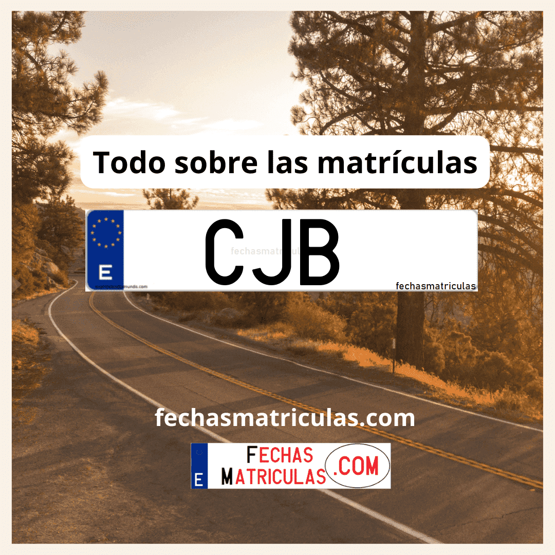 Matrícula de coche CJB