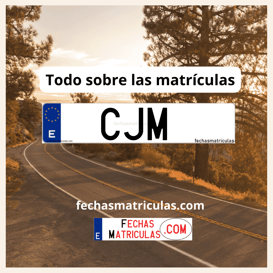 Matrícula de coche CJM