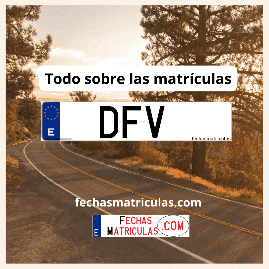 Matrícula de coche DFV