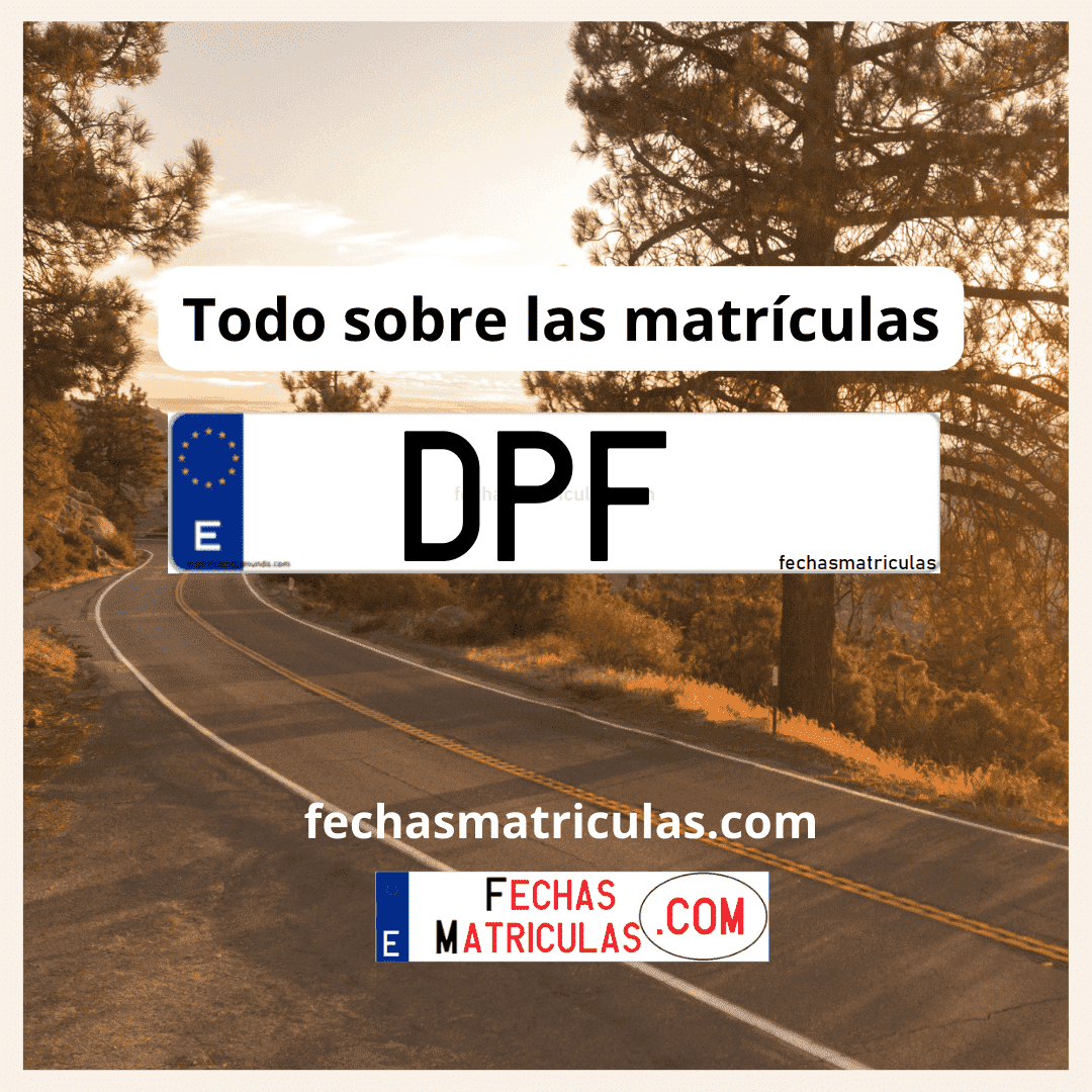 Matrícula de coche DPF