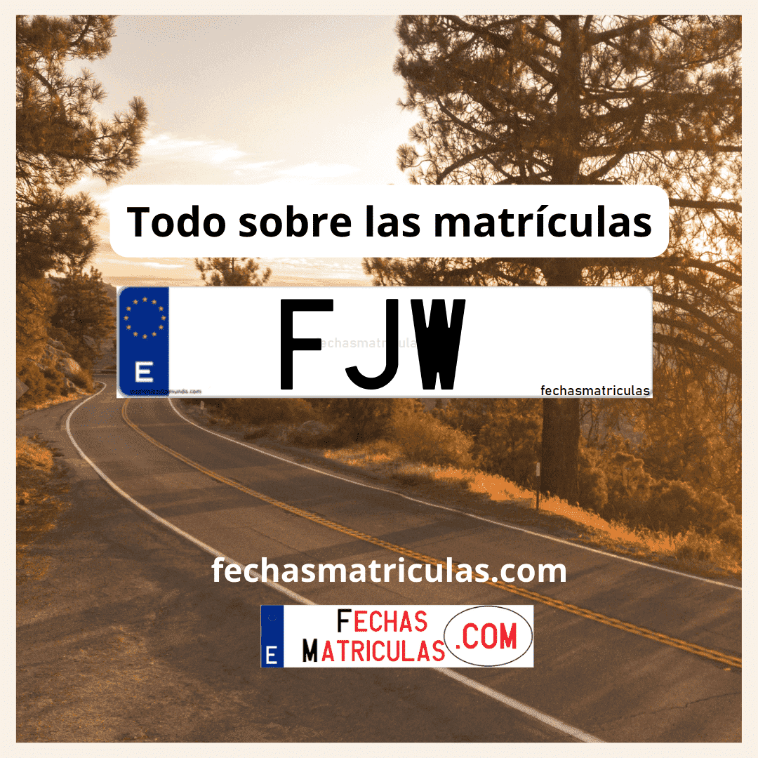 Matrícula de coche FJW