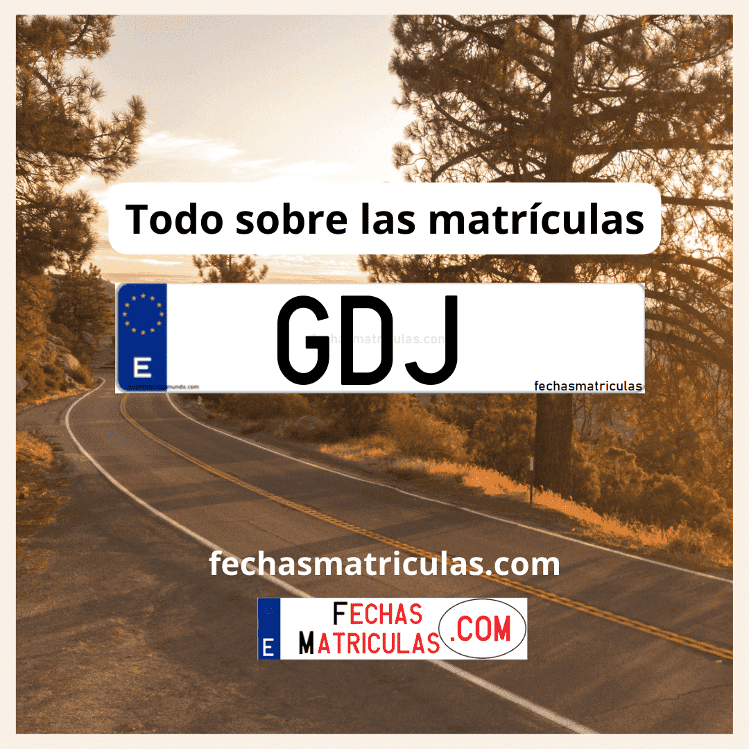 Matrícula de coche GDJ