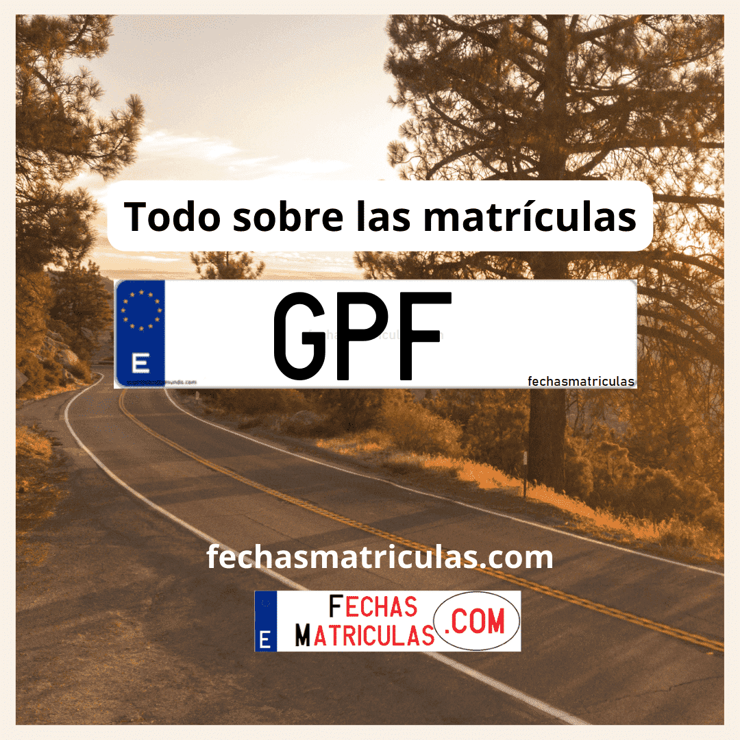 Matrícula de coche GPF