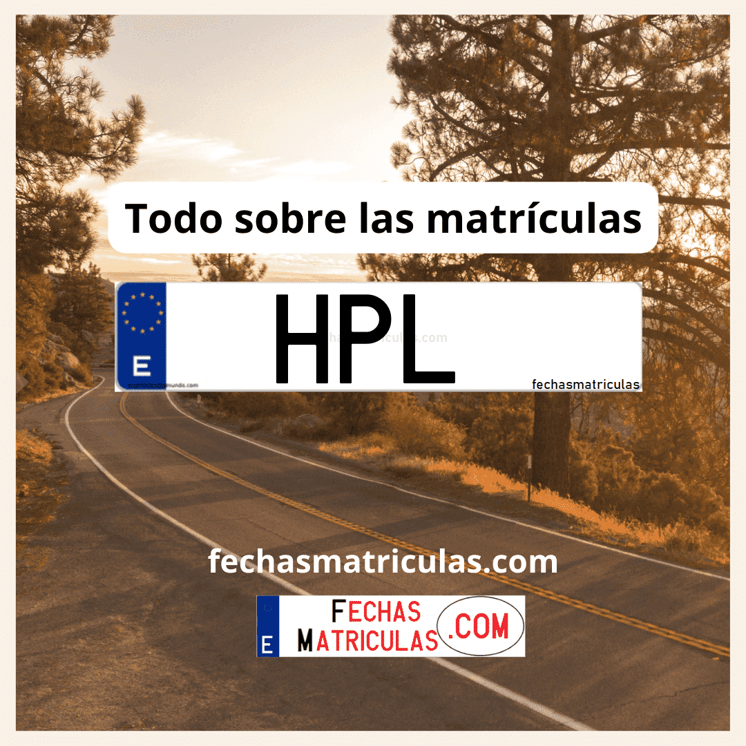 Matrícula de coche HPL