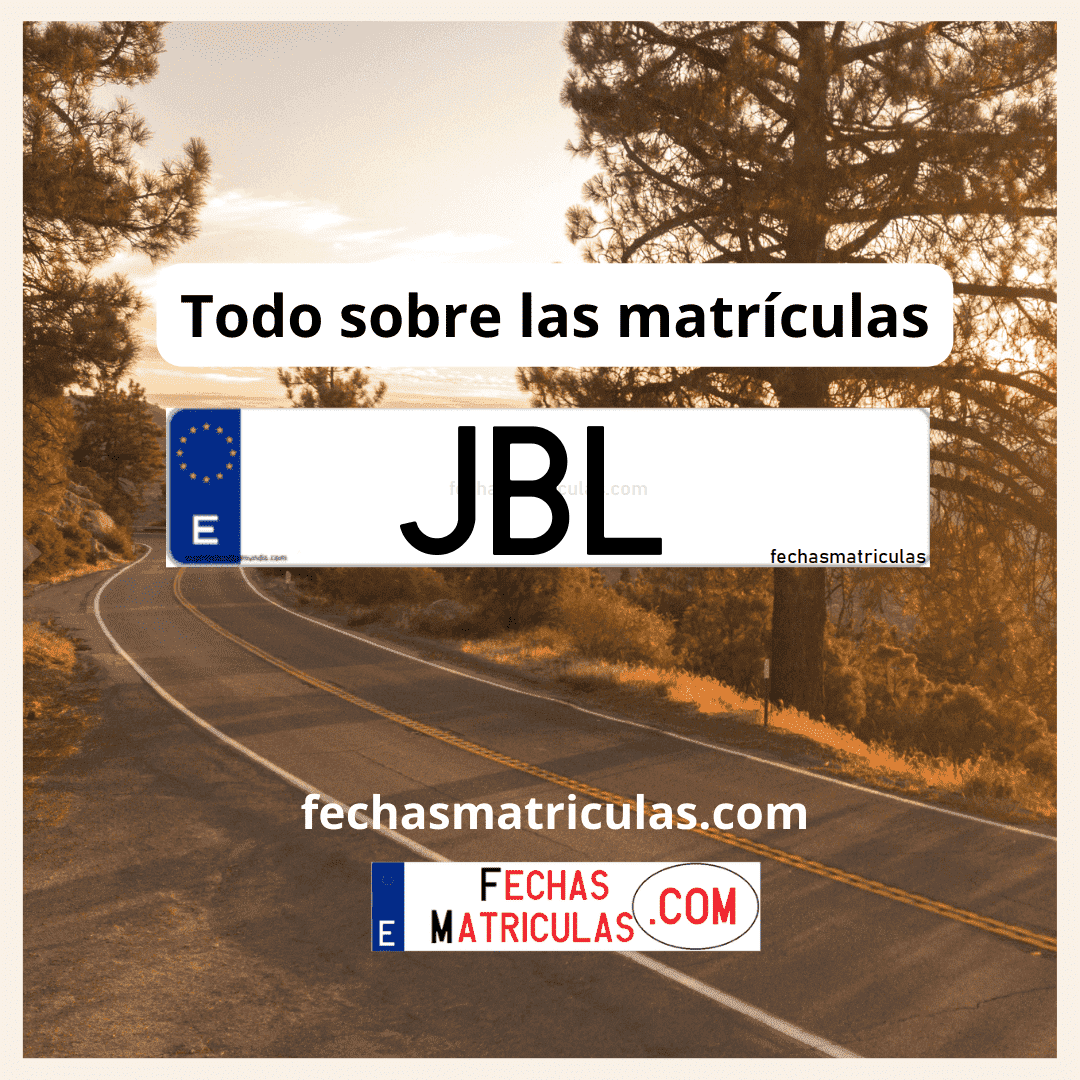 Matrícula de coche JBL