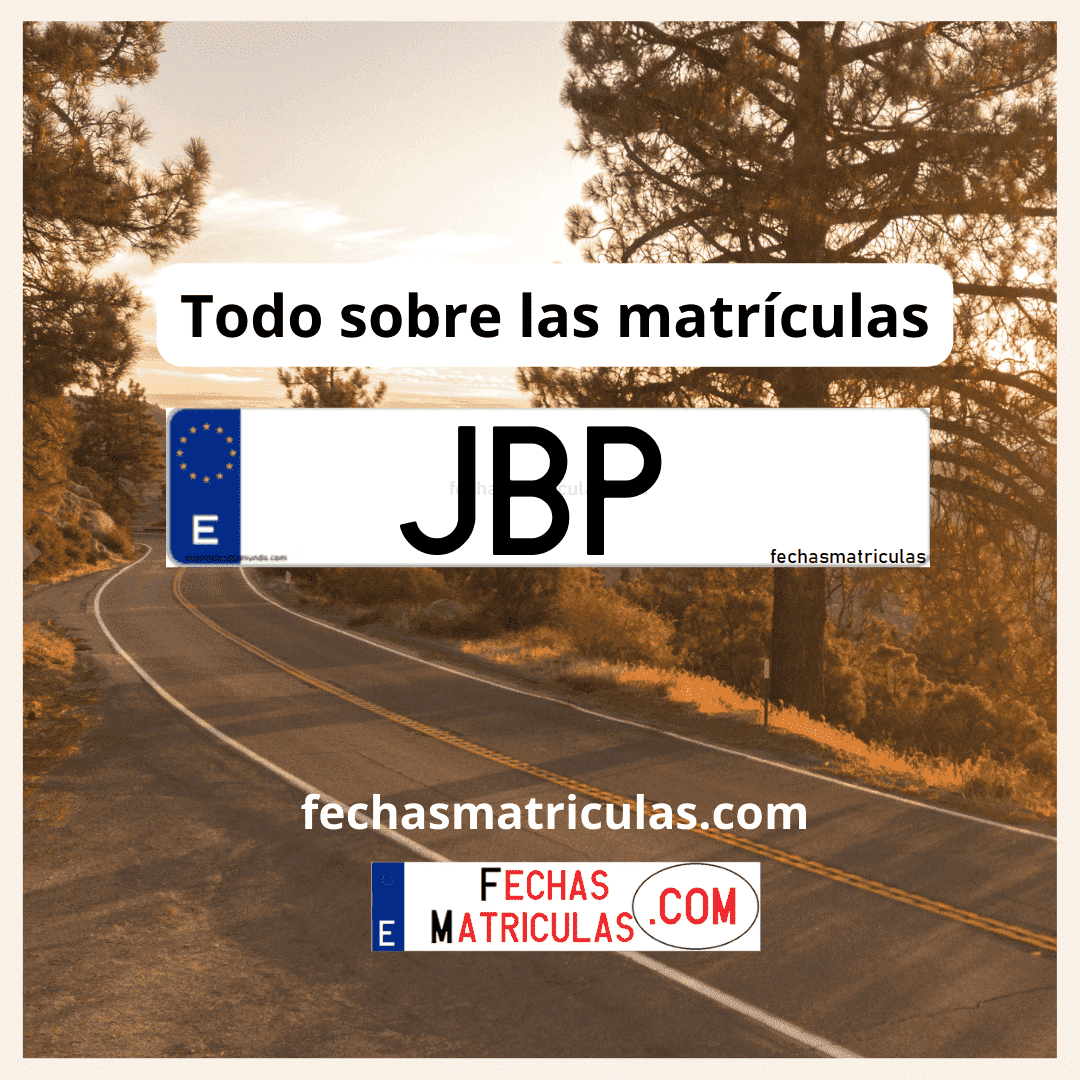 Matrícula de coche JBP