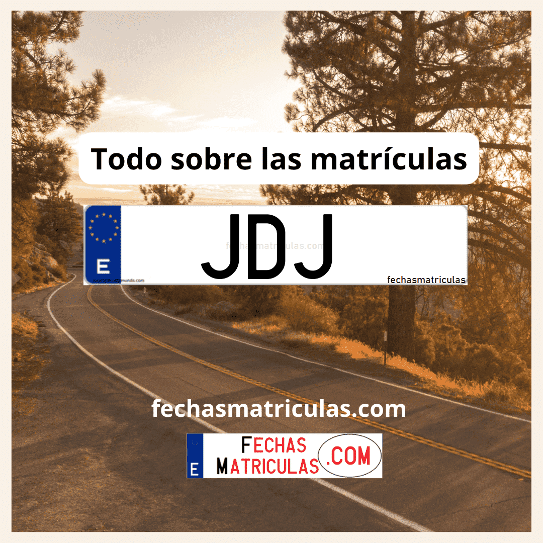 Matrícula de coche JDJ