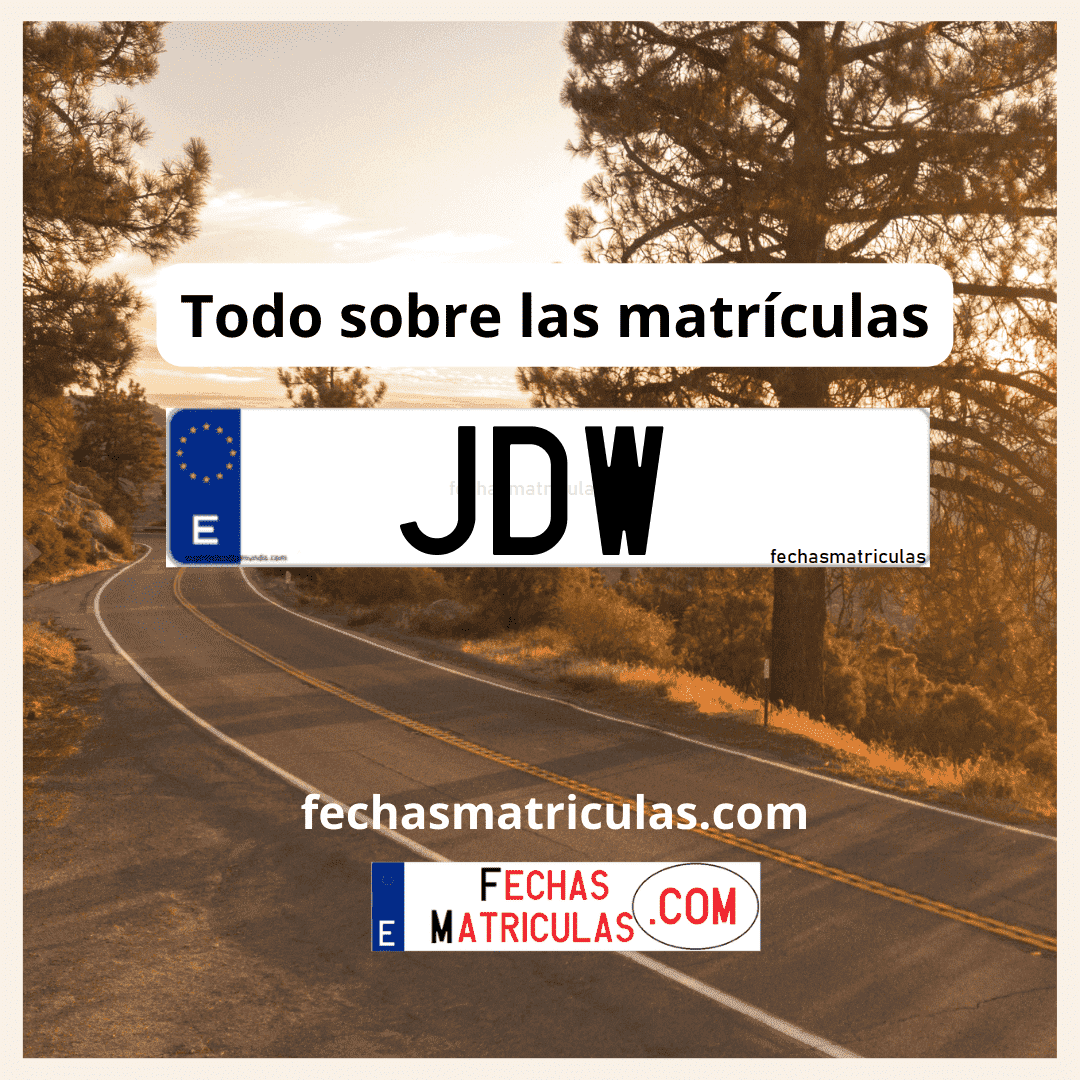 Matrícula de coche JDW