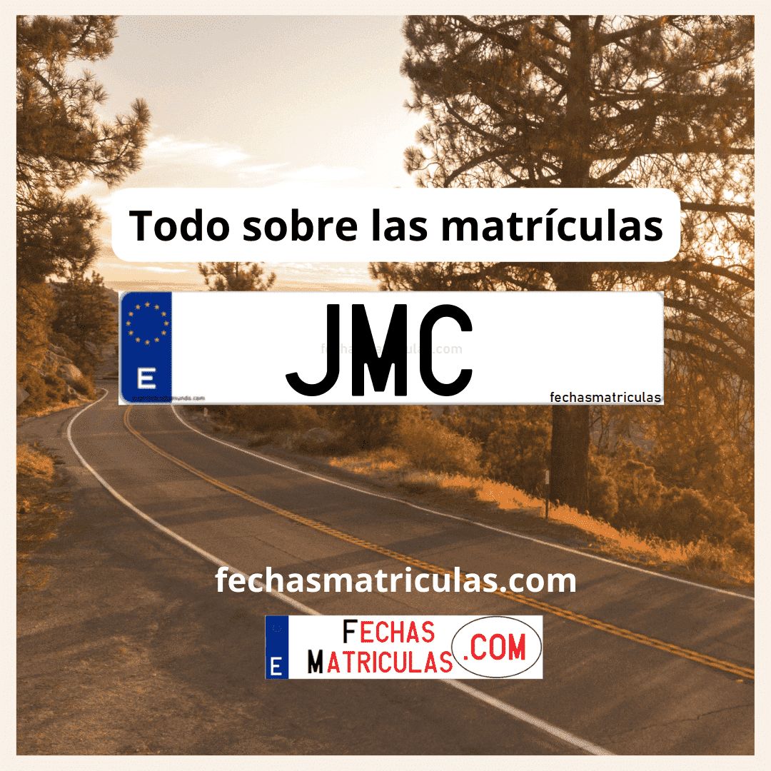 Matrícula de coche JMC