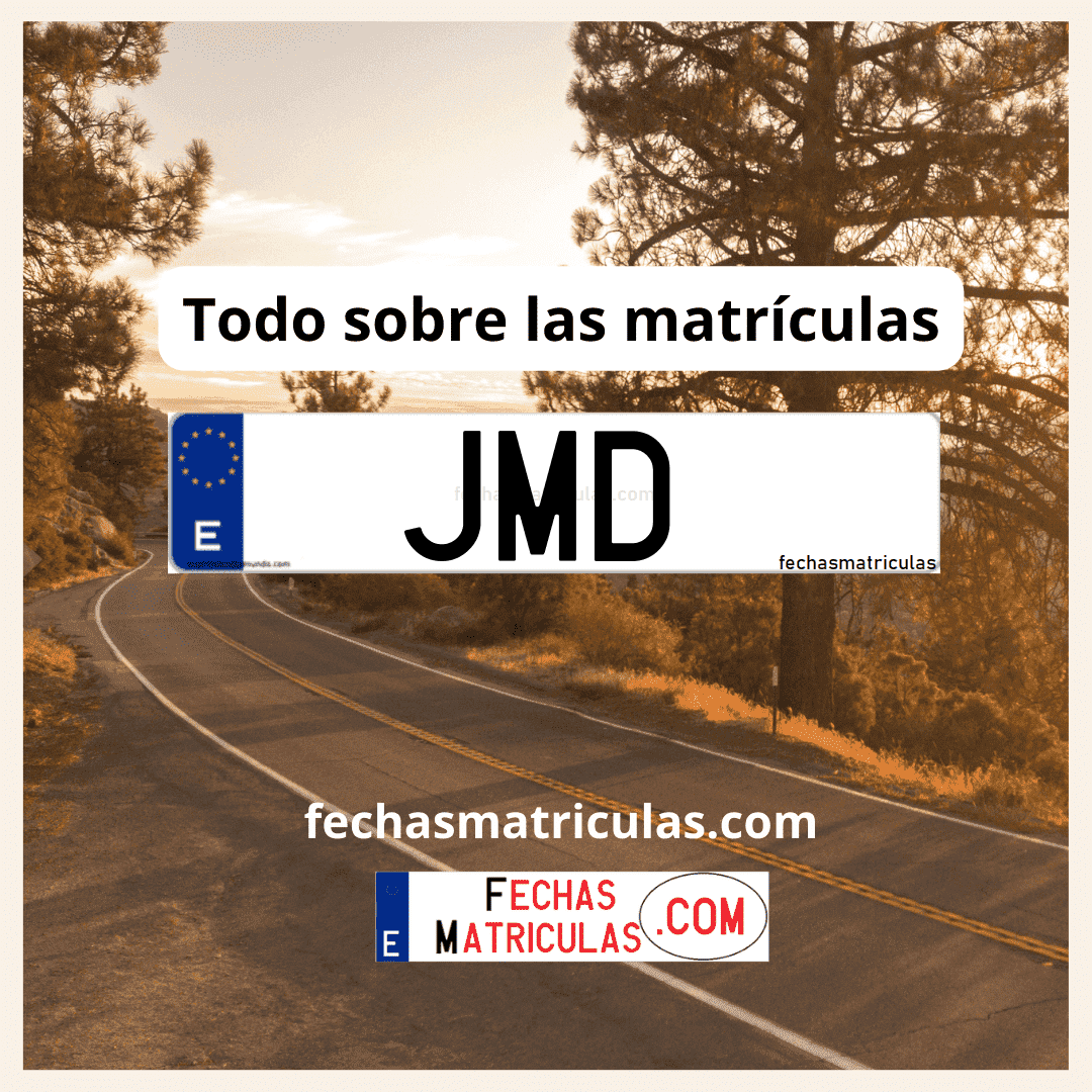 Matrícula de coche JMD