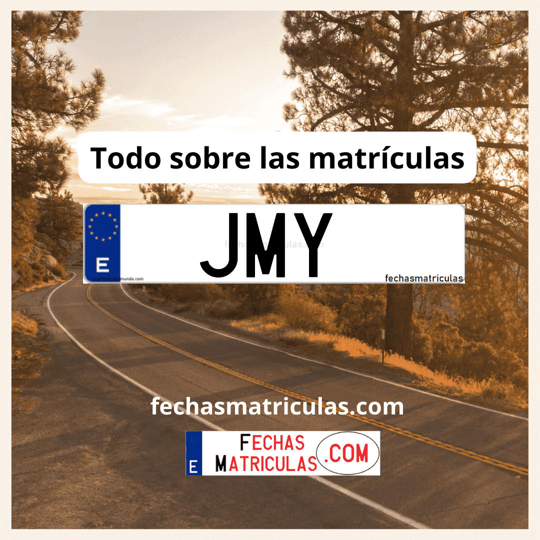 Matrícula de coche JMY