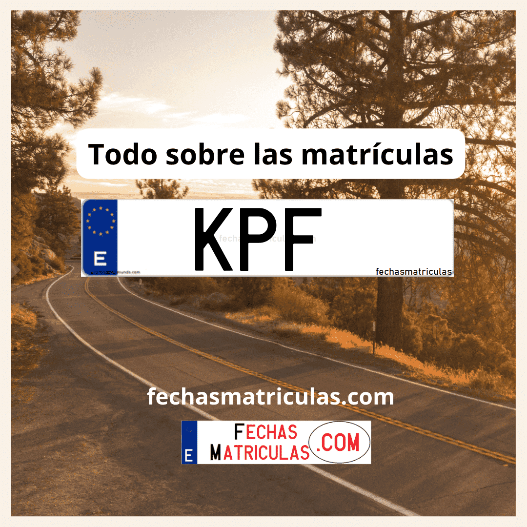 Matrícula de coche KPF