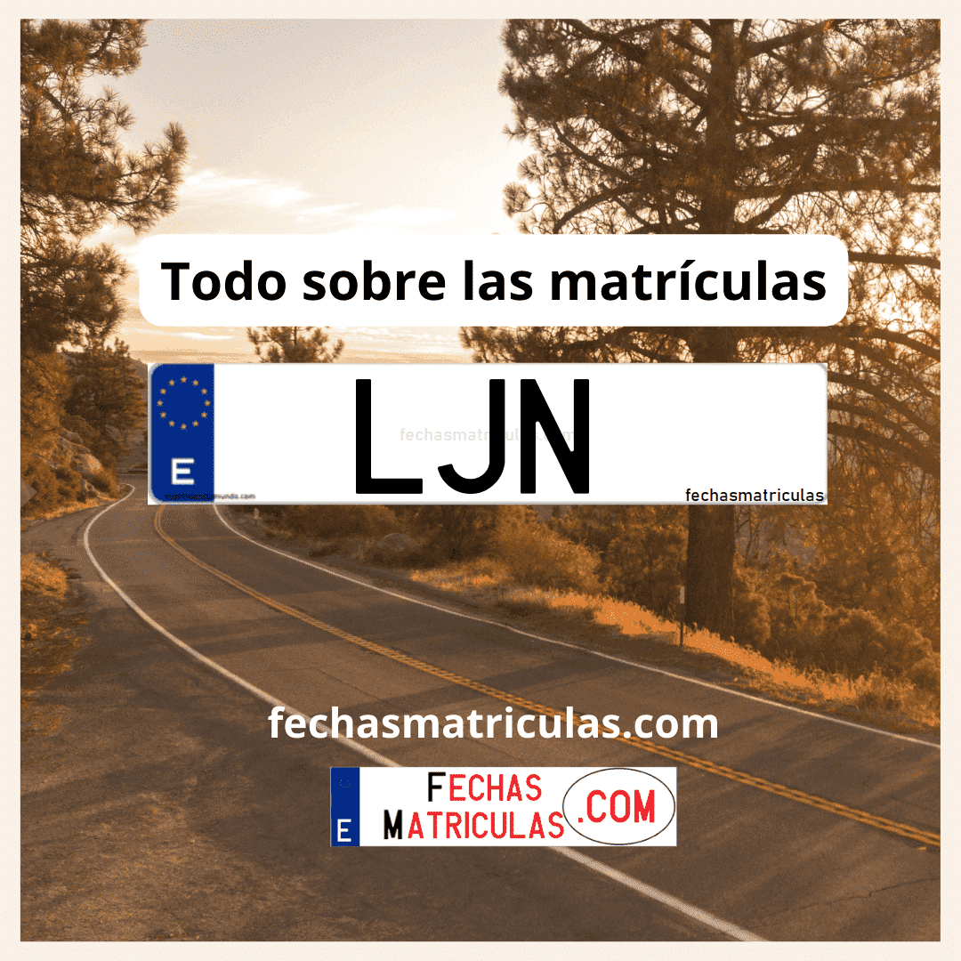 Matrícula de coche LJN