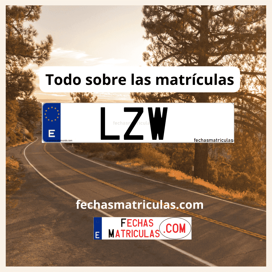 Matrícula de coche LZW