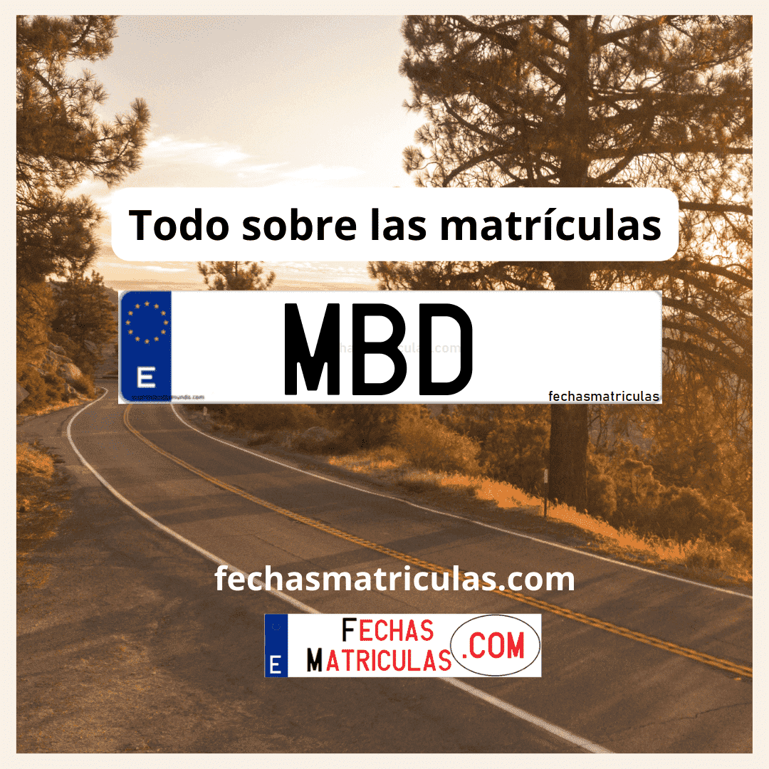 Matrícula de coche MBD