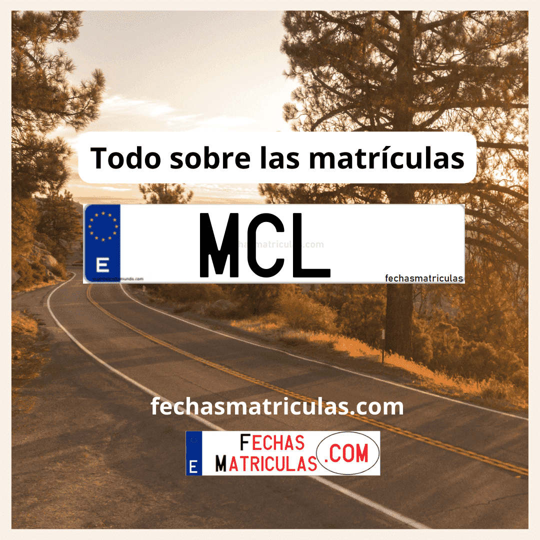 Matrícula de coche MCL