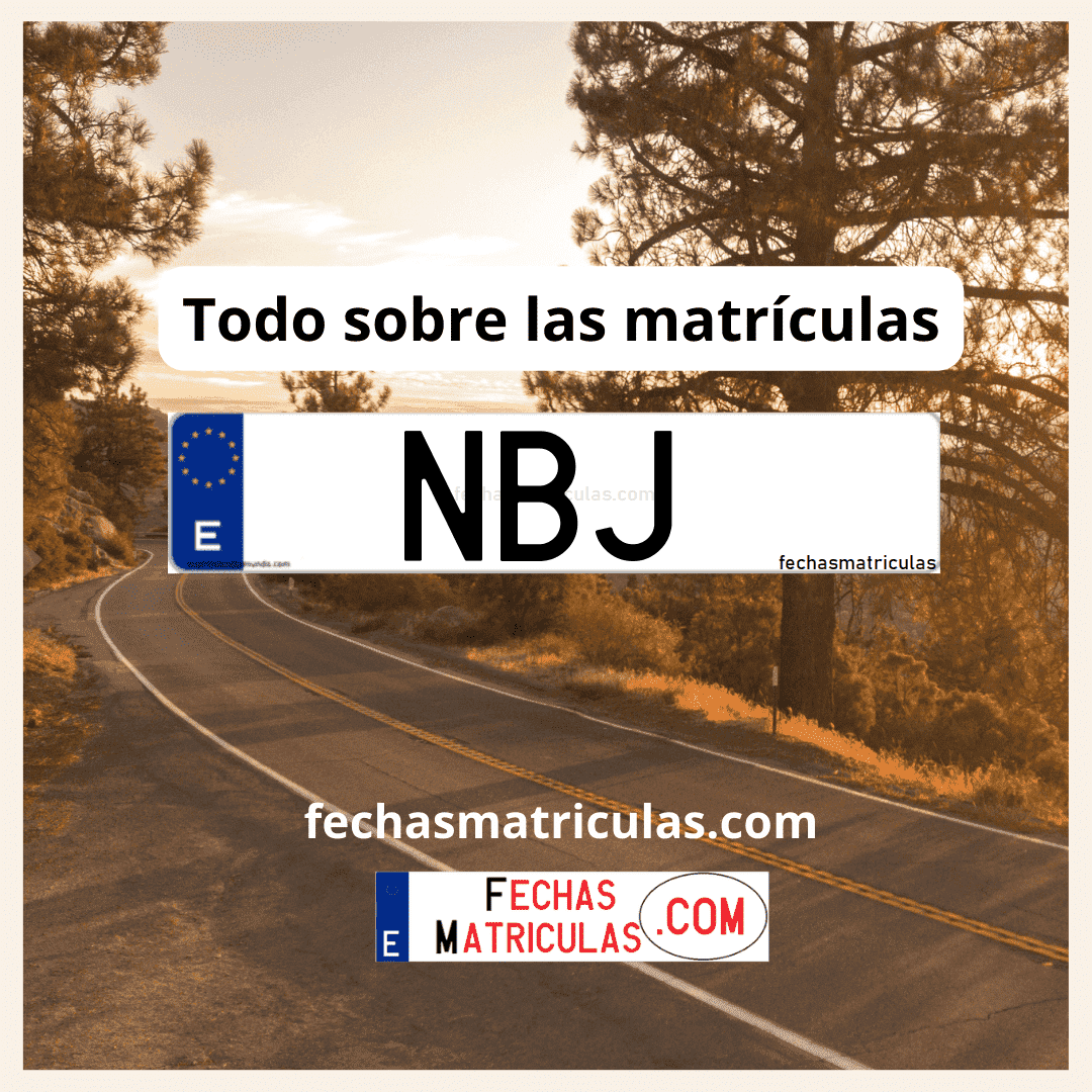 Matrícula de coche NBJ