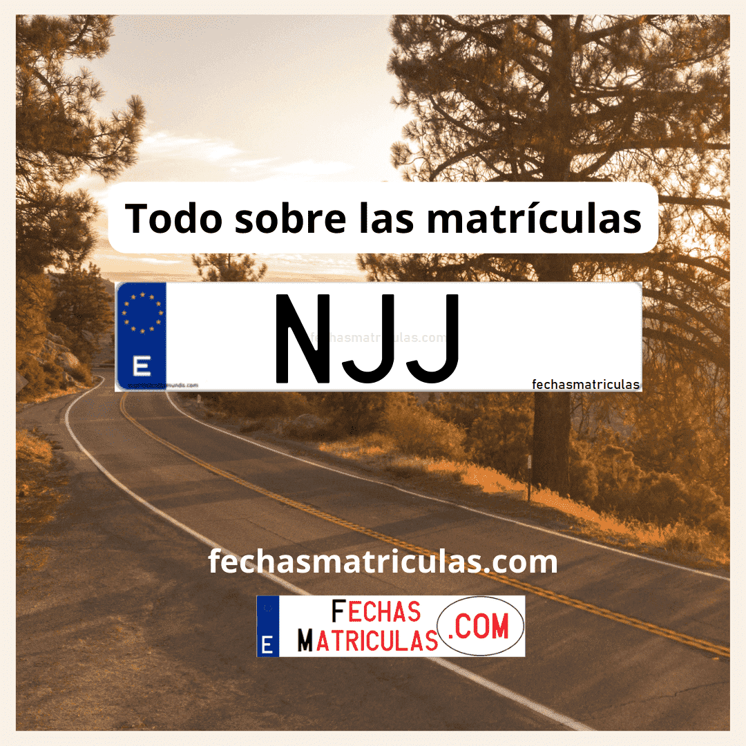 Matrícula de coche NJJ